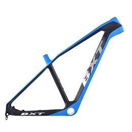 PPCAK Spares PPCAK T800 Ultralight Carbon Fiber Mountian Bike Frame 27.5er BSA / PF30 MTB Bicycle Frame 160mm Disc Brake Bike Frames Clamp 37mm (Color : Half blue, Size : 15.5 inch matt BSA)