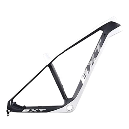 PPCAK Spares PPCAK T800 Ultralight Carbon Fiber Mountian Bike Frame 27.5er BSA / PF30 MTB Bicycle Frame 160mm Disc Brake Bike Frames Clamp 37mm (Color : Half white, Size : 18.5 inch glossy BSA)