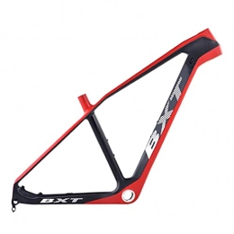 PPMCT Spares PPMCT Bike T800 Ultralight Carbon Fiber Mountian Bike Frame 27.5er BSA / PF30 MTB Bicycle Frame 160mm Disc Brake Bike Frames Clamp 37mm (Color : Half red, Size : 15.5 inch matt BSA)