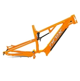 Samnuerly Mountain Bike Frames Samnuerly MTB Bicycle Frame 17 / 19'' Aluminum Alloy AM Bike Frame Travel 120mm BOOST Thru Axle 12X148MM E-Bike Frame For 27.5 / 29in Wheel (Color : Dark Green, Size : 17x29in) (Orange 17x29in)