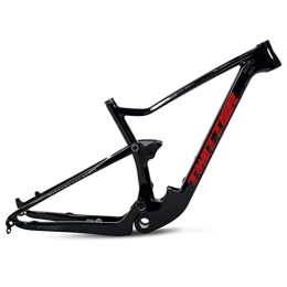 YOJOLO Mountain Bike Frames YOJOLO Mountain Bike Suspension Frame 27.5 / 29er Carbon Soft Tail Bicycle Frame Travel 120mm Disc Brake Trail XC / AM MTB Frame Thru Axle 12x148mm Boost Frame BSA73 (Color : Black, Size : 29x15'')