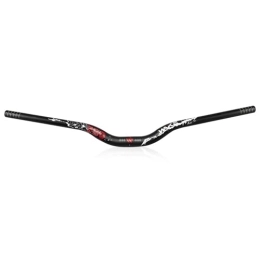 WLKY Mountain Bike Handlebar 31.8 mm Super Lightweight Mountain Bike Handlebar, 780 mm Aluminium Alloy MTB DH XC Bicycle Handlebar Riser Bar (Red Large Angle)