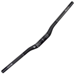 FukkeR Mountain Bike Handlebar 31.8mm Bike Riser Handlebar Length 640 / 660 / 680 / 700 / 720 / 740mm Full Carbon Fiber Bicycle Riser Bar Great For BMX DH XC AM FR MTB Handlebars Rise 18mm (Color : Black, Size : 720mm)