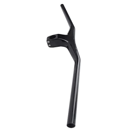 Shanrya Mountain Bike Handlebar Integrated Bicycle Handlebar, Minus 17 Degrees Ergonomic Design Mountain Bike Handlebars Pressure Resistance 3K Glossy for Road Bicycle