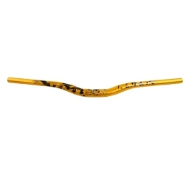 Keenso Spares Keenso 31.8mm / 1.25in Bike Riser Handlebar, Mountain Bike Handlebars for Round, Moutain Bike(Yellow) Bicycles and Spare Parts