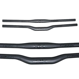 LITAWAY Bike Handlebar Riser Bar Handlebar Bike Handlebar MTB Handlebar Rise Flat Bar Bike Parts Black Matte UD Carbon Fiber Bicycle Handlebars 31.8mm (Color : Flat 760mm)