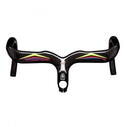 LYzpf Spares LYzpf Mountain Bike Handlebar Bend Bar Carbon Bike Parts Comfort Fiber Road Lightweight Unisex Adult Safety, Handleba, 400 * 100mm