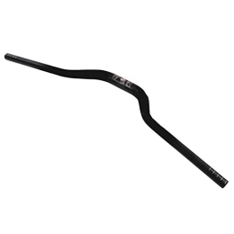 Bediffer Spares Mountain Bike Riser Handlebar, Wear Resistant Labor Saving Ergonomic Riser Handlebar 31.8mm for Cycling(Black)