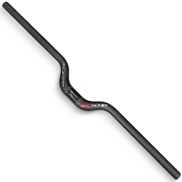 FukkeR Spares MTB Handle Bar 31.8 Rise 80mm Carbon Fiber Riser Handlebars Bicycle Bars 580 / 600 / 620 / 640 / 660 / 680 / 700 / 720 / 740MM for DH XC AM FR (Color : Black, Size : 720mm)