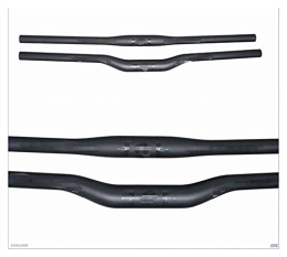 UNIDRO Mountain Bike Handlebar UNIDRO durable Matte Black Carbon Fiber Fit For MTB Bicycle Handlebar 31.8mm Mountain Bike Riser / Flat Handlebar Black Glossy Wearable (Color : Rise Handlebar 720mm)