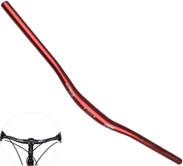 Wake Spares Wake 31.8mm MTB Mountain Bike Handlebar, Aluminum Alloy Mountain Bike Bicycle Riser Handlebar Extra Long 720 / 780mm with Paint Matte Surface (780mm - Red).