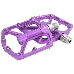 01 02 015 Spares 01 02 015 Bicycle Platform Flat Pedals, Mountain Bike Pedals Hollow Design for Outdoor(Purple)
