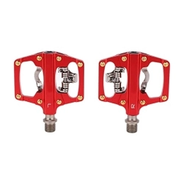 01 02 015 Spares 01 02 015 Dual Sided Platform Pedals, Non Slip Aluminum Alloy Mountain Bike Pedal for Cycling(Red (boxed))