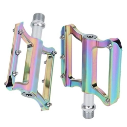 01 02 015 Mountain Bike Pedal 01 02 015 Lightweight with 10 Non‑slip Nails Bike Pedals, Colorful Mountain Bike Pedals, for Mountain Bike Cyclist