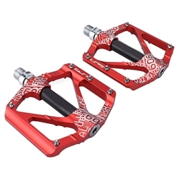 01 02 015 Spares 01 02 015 Mountain Bike Pedal, One Pair Ultra Light Anti Slip Bicycle Pedal for Mountain Bike for Road Bicycle(red)