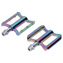01 02 015 Spares 01 02 015 Mountain Bike Pedal, Strong Colorful Bicycle Foot Pedal Electroplating Non Slip for Cycling