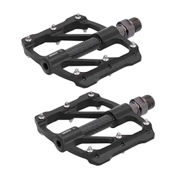 01 02 015 Spares 01 02 015 Mountain Bike Pedals, Bike Pedals Wear Resistant CNC Aluminum Alloy Durable Labor Saving for Road Mountain Bike for Bicycle Maintenance(black)