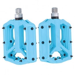 VGEBY Spares 1 Pair Mountain Bike 3 Bearing Non-Slip Platform Pedals Molybdenum Steel Bicycle Flat Pedals (Blue)