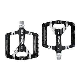 CNRTSO Spares 1 Pair Ultra-Light Bicycle MTB Road Mountain Bike Pedals Aluminum Alloy Anti-Slip Universal Bicycle Pedals For Bike Accessories Bike pedals (Color : Black)