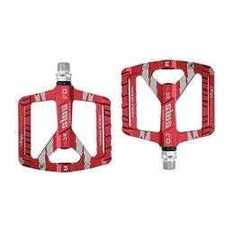 CNRTSO Spares 1 Pair Ultra-Light Bicycle MTB Road Mountain Bike Pedals Aluminum Alloy Anti-Slip Universal Bicycle Pedals For Bike Accessories Bike pedals (Color : Red)