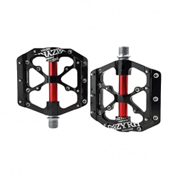 Runfon Mountain Bike Pedal 1pc Bicycle Aluminum Alloy Pedals Universal Mountain Bicycle Pedals Platform Cycling Ultra Sealed Bearing Flat Pedals X12s-black Red-Special Size