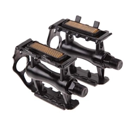 2PCS Bicycle Pedals MTB Bike Pedal Platform Cycling Aluminium Alloy Outdoor Sports 4 Colors Mountain Pedal Bicycle Accessories Bike pedals (Color : Black)