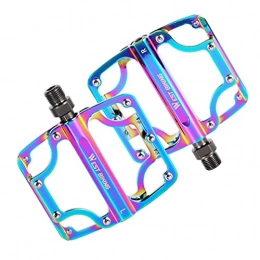 Abaodam Mountain Bike Pedal Abaodam 1 Pair Mountain Bike Pedals Aluminium Alloy Platform Bicycle Pedals Cycling Flat Pedal for Mountain Bike BMX MTB Accessories