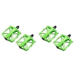 ABOOFAN Mountain Bike Pedal ABOOFAN 2 Pairs Green Mountain Bike Pedal Aluminum Alloy Pedal Platform Flat Pedal