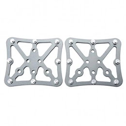 ADUCI Mountain Bike Pedal ADUCI Mountain Bike Self-locking Pedal Lock Pedal To Flat Pedal Adapters Suitable For Platform Adapters (Size : Titanium 2pcs)