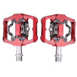 Aiyrchin Spares Aiyrchin Mountain Bike Pedals Aluminum Alloy 3 Sealed Bearing SPD Platform Pedals for Mountain Bike 2pcs (Red)