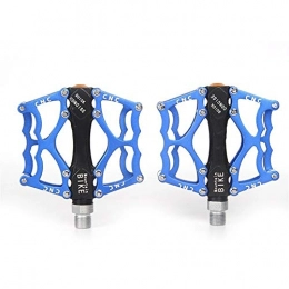 Aaren Mountain Bike Pedal Aluminum Alloy Pedal Mountain Bike Pedal Palin Bearing Pedal Pedal Bearing Pedal Pelin Foot Pedal Easy Installation (Color : Blue)