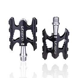 ASKLKD Mountain Bike Pedal ASKLKD Mountain Bike Pedals Aluminum Alloy Non-slip Durable for 9 / 16" Cycling MTB BMX Mountain Road Bike Pedals 1 Pair Cycling accessories (Color : Black)