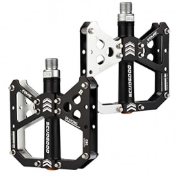 B Baosity Mountain Bike Pedal B Baosity Mountain Bike Pedals Aluminum Alloy Cycling Sealed Bearing Flat Platform Pedals with Anti-Skid Pins Lightweight Bike Accessories - Silver