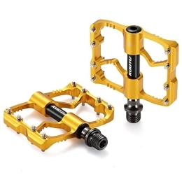 BaiHogi Spares BAIHOGI 3 Bearing Pedals Mountain Bike Pedal with 3 Seal Bearing 9 / 16 MTB Light Weight Pedals for Bicycle Mountain Bike Bearing Pedal (Color : Yellow)