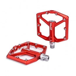 BANGHA Spares BANGHA Bike Pedals Road Bike Ultralight Sealed Pedals CNC Cycling Part Alloy Hollow Anti Slip Bearings System Mountain 12mm Axle Cycling Bike Pedals (Color : JT07 Red)