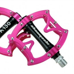 BaoYPP Spares BaoYPP Bike Pedals Platform Bike Pedals Double Mountain Bicycle Pedals Cycling Flat Pedals Easy to Install (Color : Pink, Size : One size)