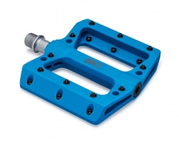 BC Bicycle Company Spares BC Bicycle Company Lightweight Thermoplastic Bike Pedals Great for BMX, Mountain, Downhill - Wide Flat Platform with Removable Grip Pins - 9 / 16" Cr-Mo Spindle - Blue