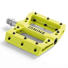 BC Bicycle Company Spares BC Bicycle Company Lightweight Thermoplastic Bike Pedals Great for BMX, Mountain, Downhill - Wide Flat Platform with Removable Grip Pins - 9 / 16" Cr-Mo Spindle - Yellow