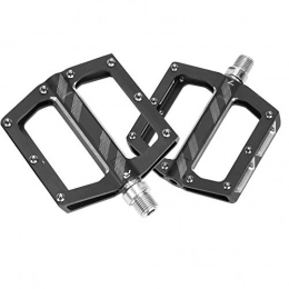 Bediffer Spares Bediffer Flat Pedal, Aluminum Alloy Bike Pedals Mountain Bike Pedal Road Bike Pedals High Strength Durable for Bicycle Pedals Mountain Bike(black)
