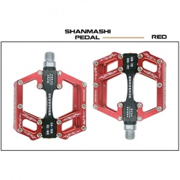 Belleashy Spares Belleashy Bike Pedals Mountain Bike Pedals 1 Pair Aluminum Alloy Antiskid Durable Bike Pedals Surface For Road BMX MTB Bike 5 Colors (SG-12D) for Cycling (Color : Red)