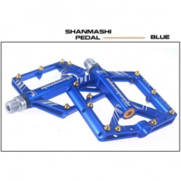 Belleashy Spares Belleashy Bike Pedals Mountain Bike Pedals 1 Pair Aluminum Alloy Antiskid Durable Bike Pedals Surface For Road BMX MTB Bike 6 Colors (SMS-S1) for Cycling (Color : Blue)