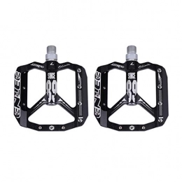 BESPORTBLE Mountain Bike Pedal BESPORTBLE Flat Pedal 1 Pair Mountain Bike Pedal Metal Pedal Pedal for Road Cycling Road Bike (Black), Black , 12.4X10X1.5CM