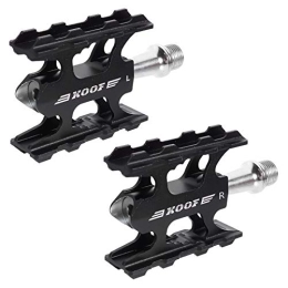 BESPORTBLE Mountain Bike Pedal BESPORTBLE Mountain Bike Pedal Aluminum Alloy Non- Slip Bike Pedals Flat Platform Bicycle Accessory (Black)