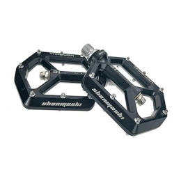 BGROESTWB Spares BGROESTWB Bike Pedals Bicycle Platform Mountain Bike Pedals 1 Pair Aluminum Alloy Antiskid Durable Bike Pedals Surface For Road Bike 6 Colors (SMS-31) Hybrid Pedal (Color : Black)