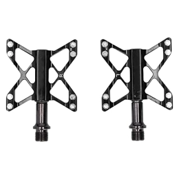 Okuyonic Spares Bicycle Flat Pedals, Aluminum Alloy and ‑molybdenum Steel Material Aluminum Platform Bicycle Pedal with Strong Grip for Mountain Road Bike