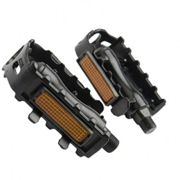 Bicycle Pedal Aluminum Alloy Mountain Bike Road Platform Sealing Pedal,With Reflective Stripe Nimble Sturdy Durable Anti-Slip Spikes Black