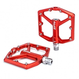 Aiyrchin Spares Bicycle Pedal Anti-Slip Aluminum Alloy Mountain Bike Pedal Ultralight Bearing Bike Pedal Red