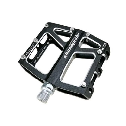 SuDeLLong Spares Bicycle Pedal Mountain Bike Pedal 1 On The Aluminum Alloy Durable Anti-skid Stud Pedal Platform Surface Of The Road Color Pedals 6 Antiskid Durable Mountain Bike Pedals (Color : Black)