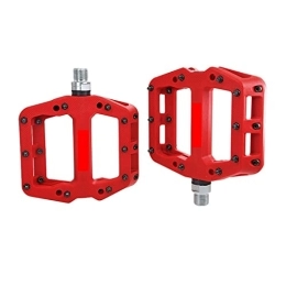 JEMETA Spares Bicycle Pedal Mountain Bike Pedal Three-bearing Large Tread Nylon Pedal 926 replace (Color : Red)