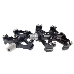 SuDeLLong Mountain Bike Pedal Bicycle Pedal One Pair Of Sealed Bearings Aluminum Durable Skid On Each Side Of Bicycle Pedal Cleat Secured More Safely Antiskid Durable Mountain Bike Pedals (Color : Black)